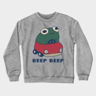 Beep Beep Froggie 80s Pixel Art Crewneck Sweatshirt